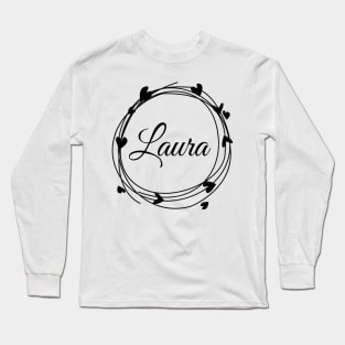 Laura name cute design Long Sleeve T-Shirt